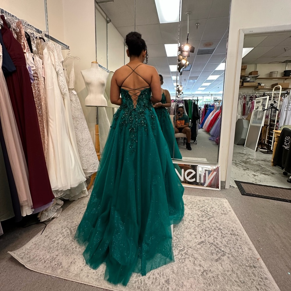 Green tule pageant/prom/quince dress